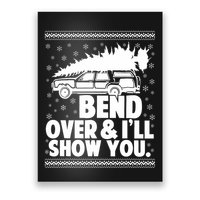 Bend Over And Ill Show You Funny Merry Christmas Tree Poster