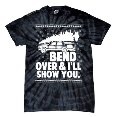 Bend Over And Ill Show You Funny Merry Christmas Tree Tie-Dye T-Shirt