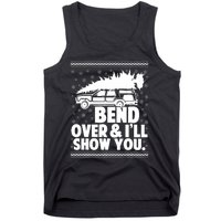 Bend Over And Ill Show You Funny Merry Christmas Tree Tank Top