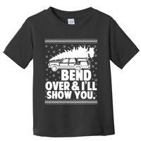 Bend Over And Ill Show You Funny Merry Christmas Tree Toddler T-Shirt