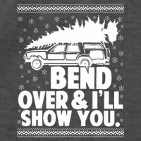 Bend Over And Ill Show You Funny Merry Christmas Tree Vector Backpack