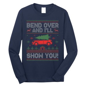 Bend Over And I'll Show You Ugly Christmas Couple Matching  Long Sleeve Shirt