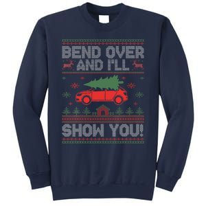 Bend Over And I'll Show You Ugly Christmas Couple Matching  Sweatshirt