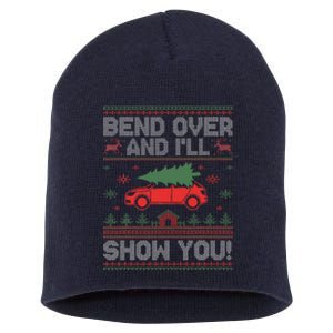 Bend Over And I'll Show You Ugly Christmas Couple Matching  Short Acrylic Beanie