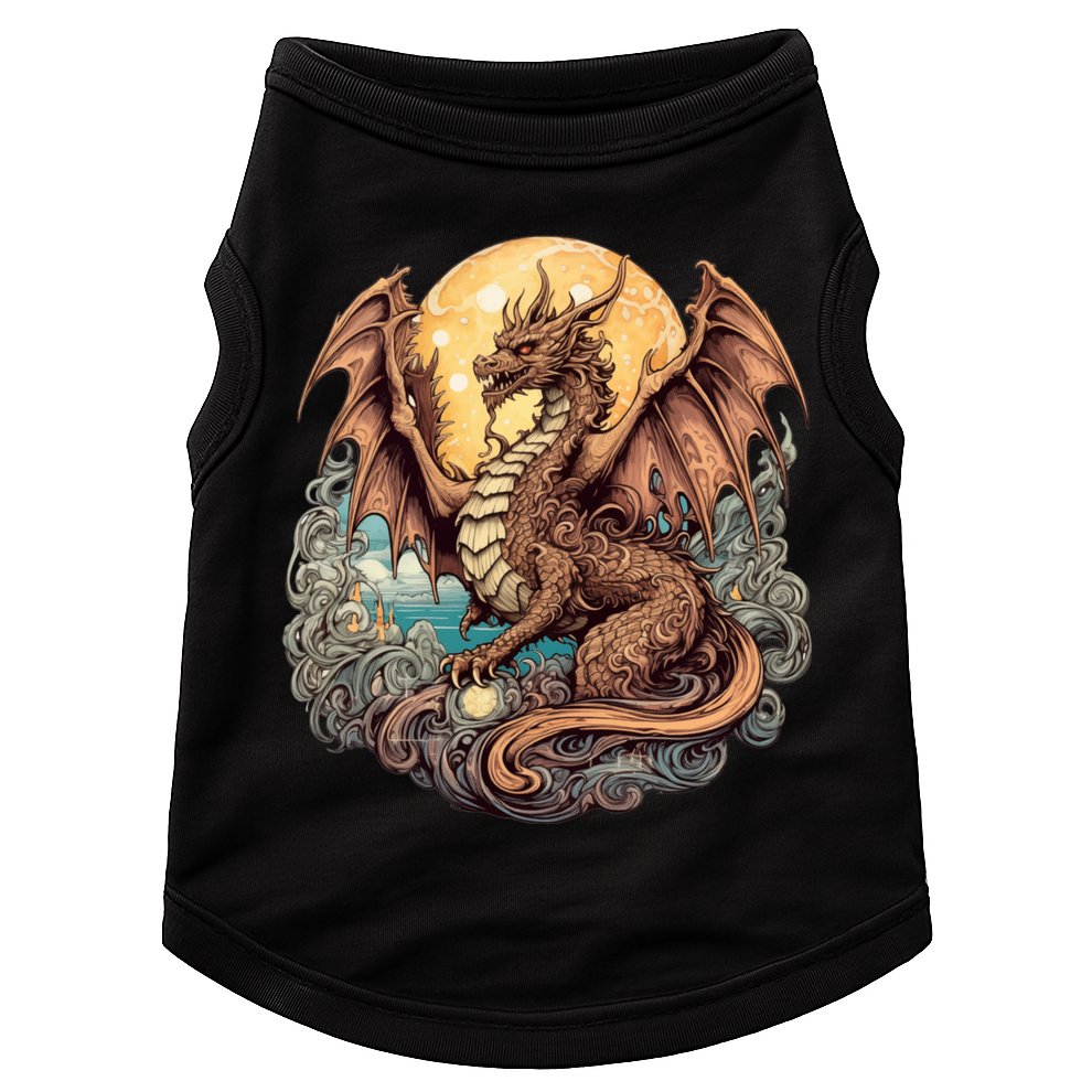 Beauty Of Art Nouveau Designs Enchanted Dragon Guardian Doggie Tank