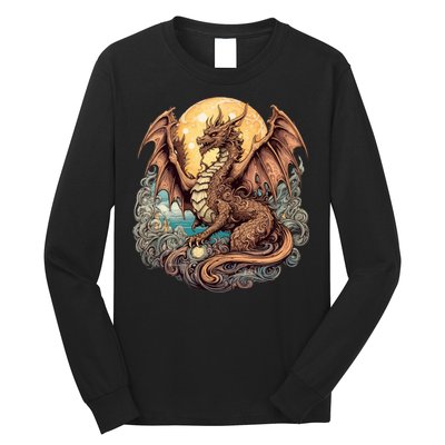 Beauty Of Art Nouveau Designs Enchanted Dragon Guardian Long Sleeve Shirt