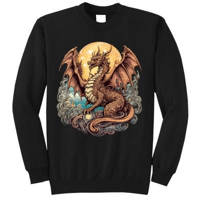 Beauty Of Art Nouveau Designs Enchanted Dragon Guardian Sweatshirt