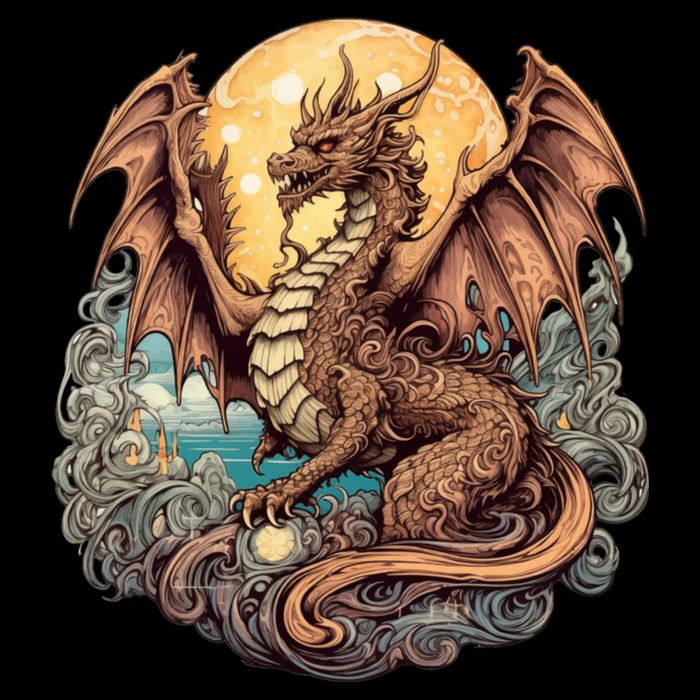 Beauty Of Art Nouveau Designs Enchanted Dragon Guardian Backpack