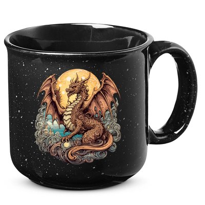 Beauty Of Art Nouveau Designs Enchanted Dragon Guardian 15oz Campfire Ceramic Mug