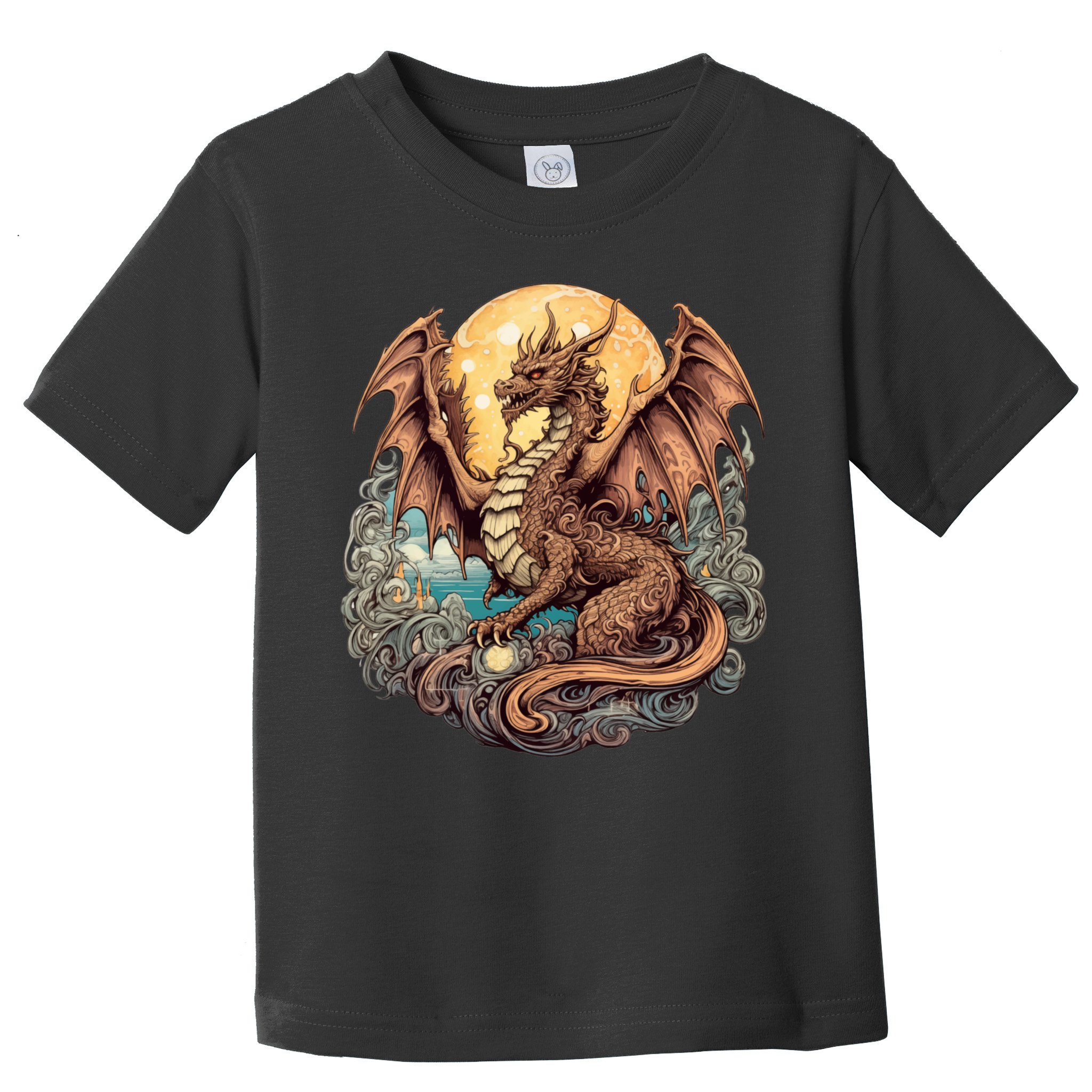 Beauty Of Art Nouveau Designs Enchanted Dragon Guardian Toddler T-Shirt