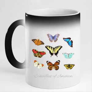 Butterflies Of America Butterfly Gift Sweat 11oz Black Color Changing Mug