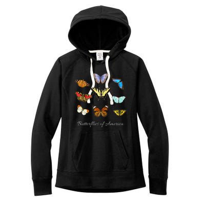 Butterflies Of America Butterfly Gift Sweat Women's Fleece Hoodie