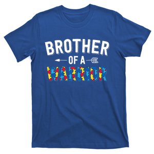 Brother Of A Warrior Family Bro World Autism Awareness Day Gift T-Shirt