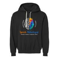 Brain Of A Speech Pathologist Garment-Dyed Fleece Hoodie