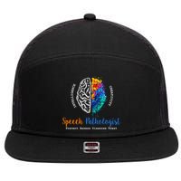 Brain Of A Speech Pathologist 7 Panel Mesh Trucker Snapback Hat