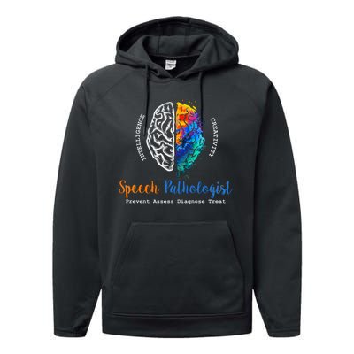 Brain Of A Speech Pathologist Performance Fleece Hoodie