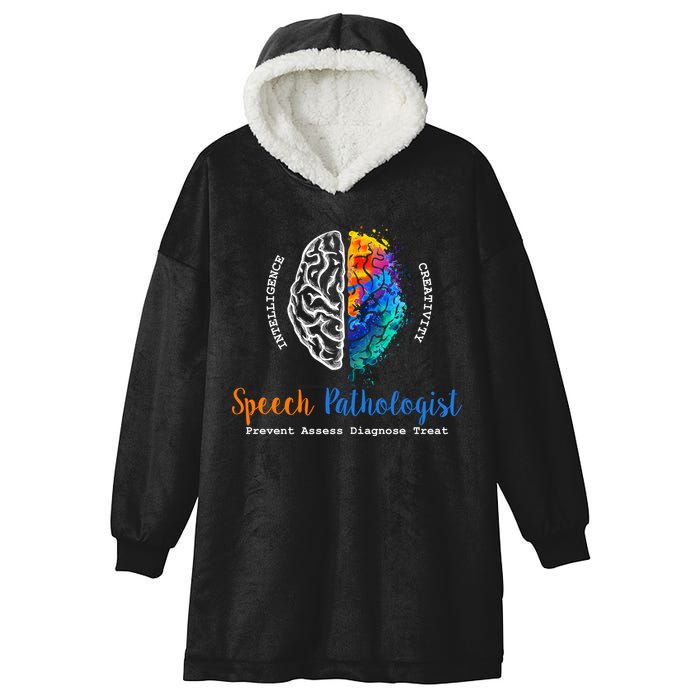 Brain Of A Speech Pathologist Hooded Wearable Blanket