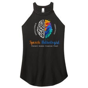 Brain Of A Speech Pathologist Women’s Perfect Tri Rocker Tank