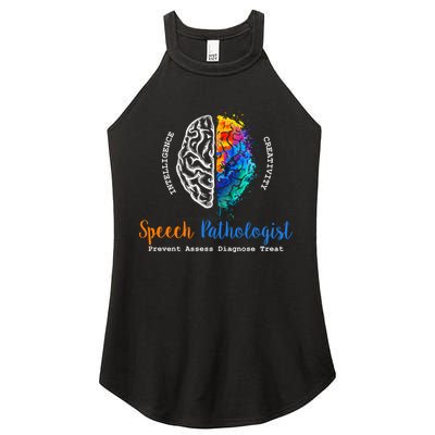 Brain Of A Speech Pathologist Women's Perfect Tri Rocker Tank