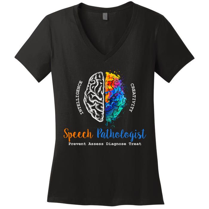 Brain Of A Speech Pathologist Women's V-Neck T-Shirt