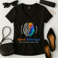 Brain Of A Speech Pathologist Women's V-Neck T-Shirt
