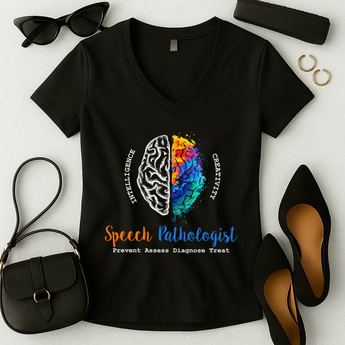 Brain Of A Speech Pathologist Women's V-Neck T-Shirt