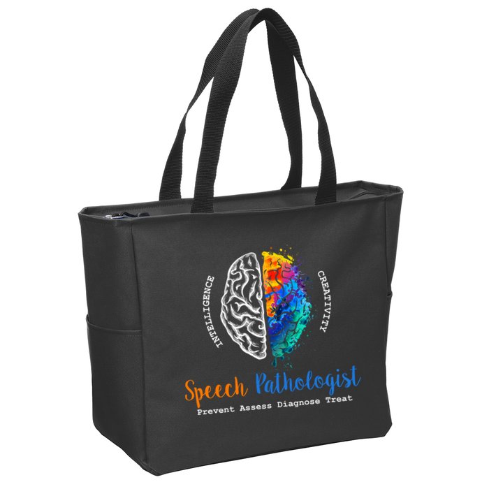 Brain Of A Speech Pathologist Zip Tote Bag