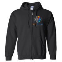 Brain Of A Speech Pathologist Full Zip Hoodie