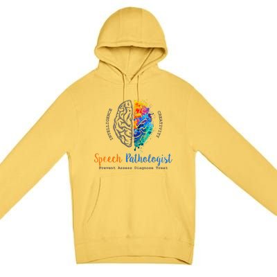 Brain Of A Speech Pathologist Speech Language Therapy Premium Pullover Hoodie