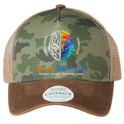 Brain Of A Speech Pathologist Speech Language Therapy Legacy Tie Dye Trucker Hat