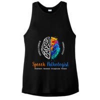 Brain Of A Speech Pathologist Speech Language Therapy Ladies PosiCharge Tri-Blend Wicking Tank