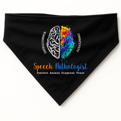 Brain Of A Speech Pathologist Speech Language Therapy USA-Made Doggie Bandana