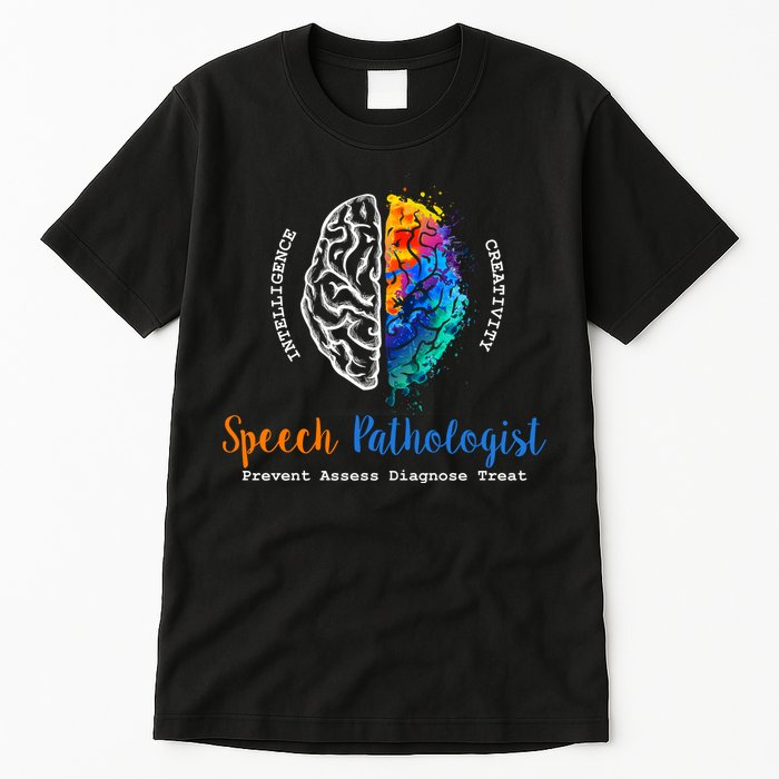 Brain Of A Speech Pathologist Speech Language Therapy Tall T-Shirt