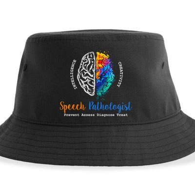 Brain Of A Speech Pathologist Speech Language Therapy Sustainable Bucket Hat