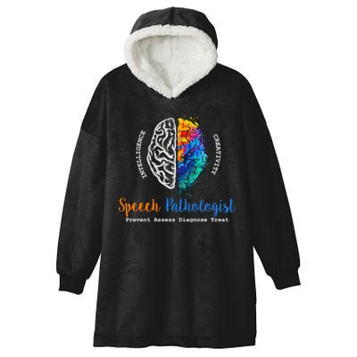 Brain Of A Speech Pathologist Speech Language Therapy Hooded Wearable Blanket