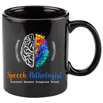 Brain Of A Speech Pathologist Speech Language Therapy 11oz C Handle Ceramic Mug