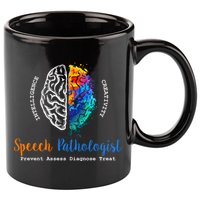Brain Of A Speech Pathologist Speech Language Therapy 11oz C Handle Ceramic Mug