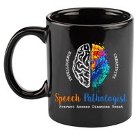 Brain Of A Speech Pathologist Speech Language Therapy 11oz C Handle Ceramic Mug