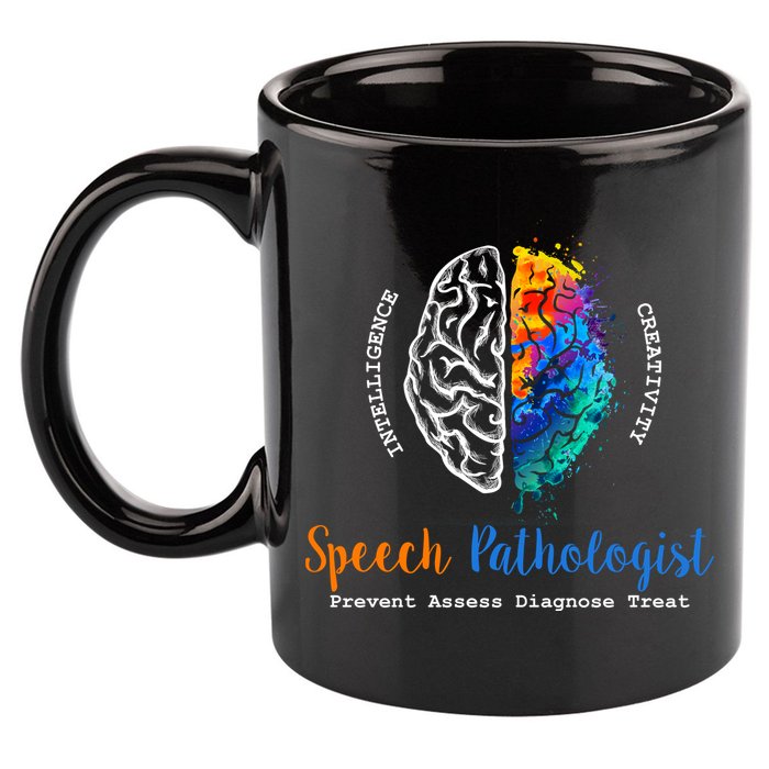 Brain Of A Speech Pathologist Speech Language Therapy 11oz C Handle Ceramic Mug