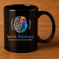 Brain Of A Speech Pathologist Speech Language Therapy 11oz C Handle Ceramic Mug