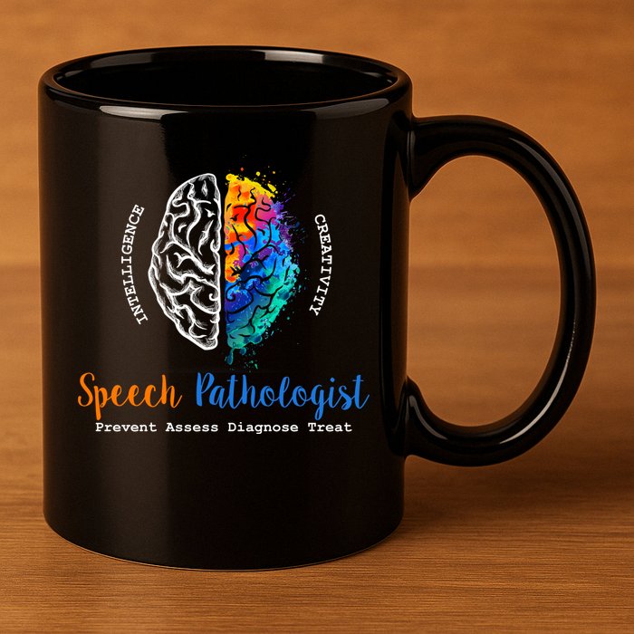 Brain Of A Speech Pathologist Speech Language Therapy 11oz C Handle Ceramic Mug