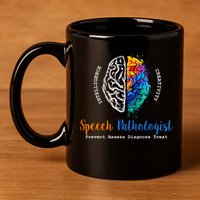 Brain Of A Speech Pathologist Speech Language Therapy 11oz C Handle Ceramic Mug