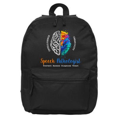 Brain Of A Speech Pathologist Speech Language Therapy 16 in Basic Backpack