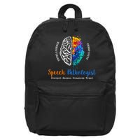 Brain Of A Speech Pathologist Speech Language Therapy 16 in Basic Backpack