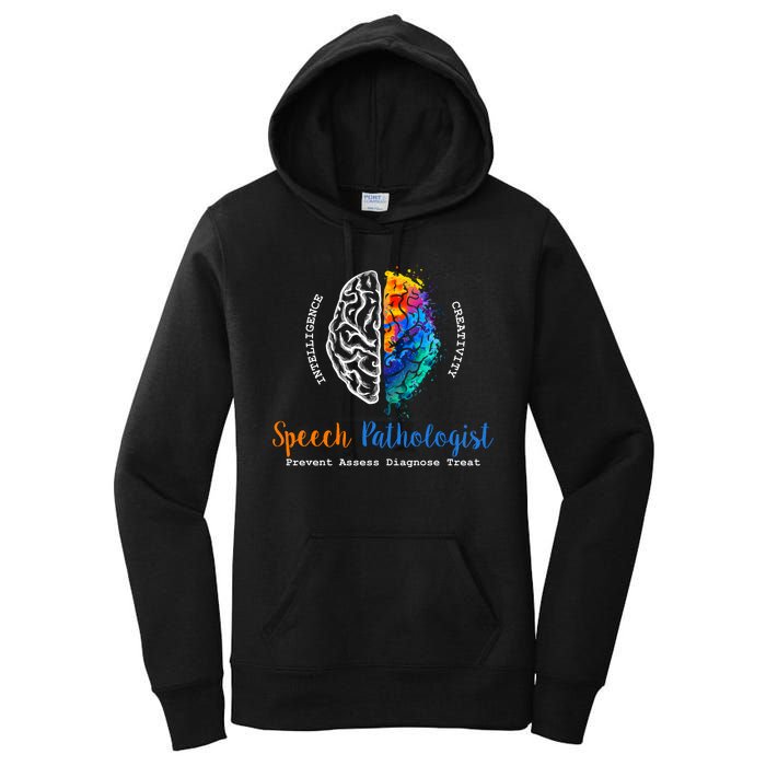 Brain Of A Speech Pathologist Speech Language Therapy Women's Pullover Hoodie