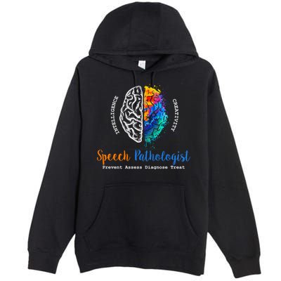 Brain Of A Speech Pathologist Speech Language Therapy Premium Pullover Hoodie