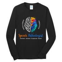 Brain Of A Speech Pathologist Speech Language Therapy Tall Long Sleeve T-Shirt