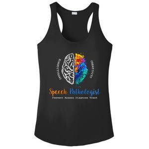 Brain Of A Speech Pathologist Speech Language Therapy Ladies PosiCharge Competitor Racerback Tank