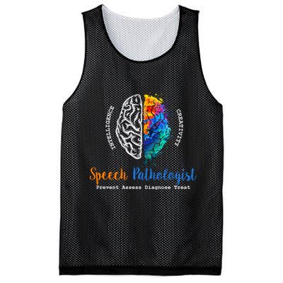Brain Of A Speech Pathologist Speech Language Therapy Mesh Reversible Basketball Jersey Tank