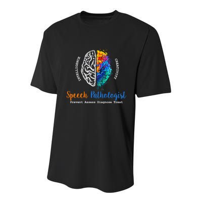 Brain Of A Speech Pathologist Speech Language Therapy Youth Performance Sprint T-Shirt